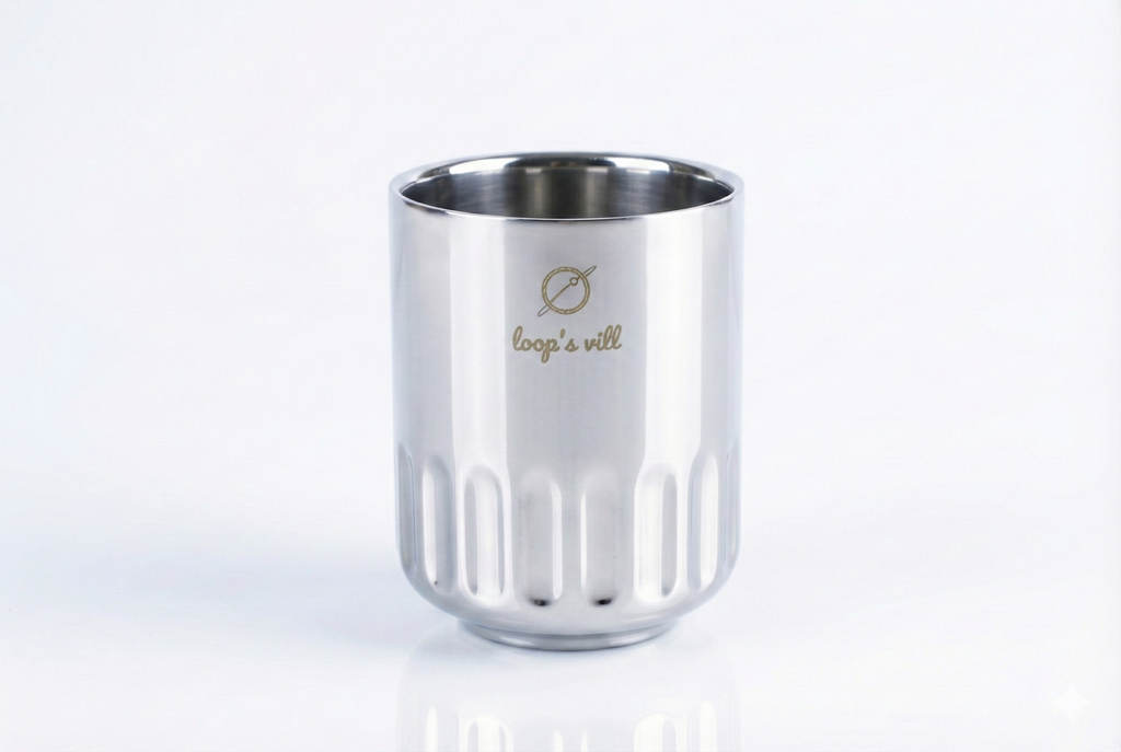 Spiegelpolierter Isolierbecher · Doppelwandig · Klassisch Edelstahl - Ansicht 1