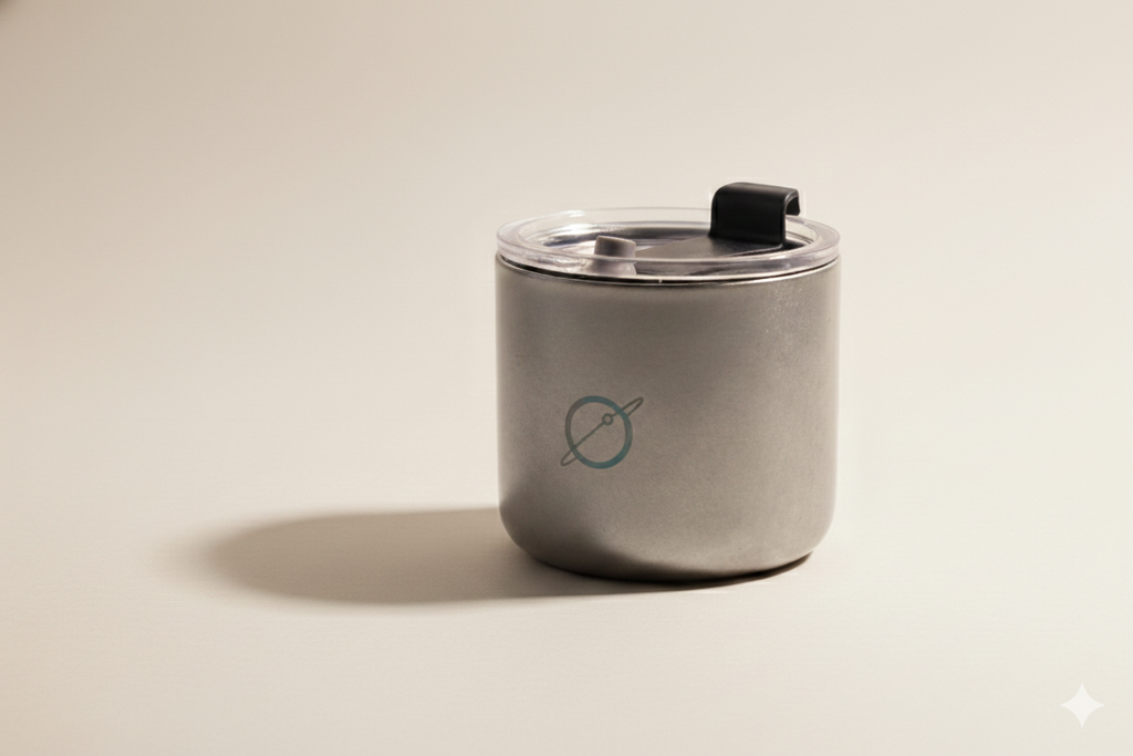 Matter Isolier-Tumbler mit Deckel · Doppelwandig Edelstahl - Ansicht 1