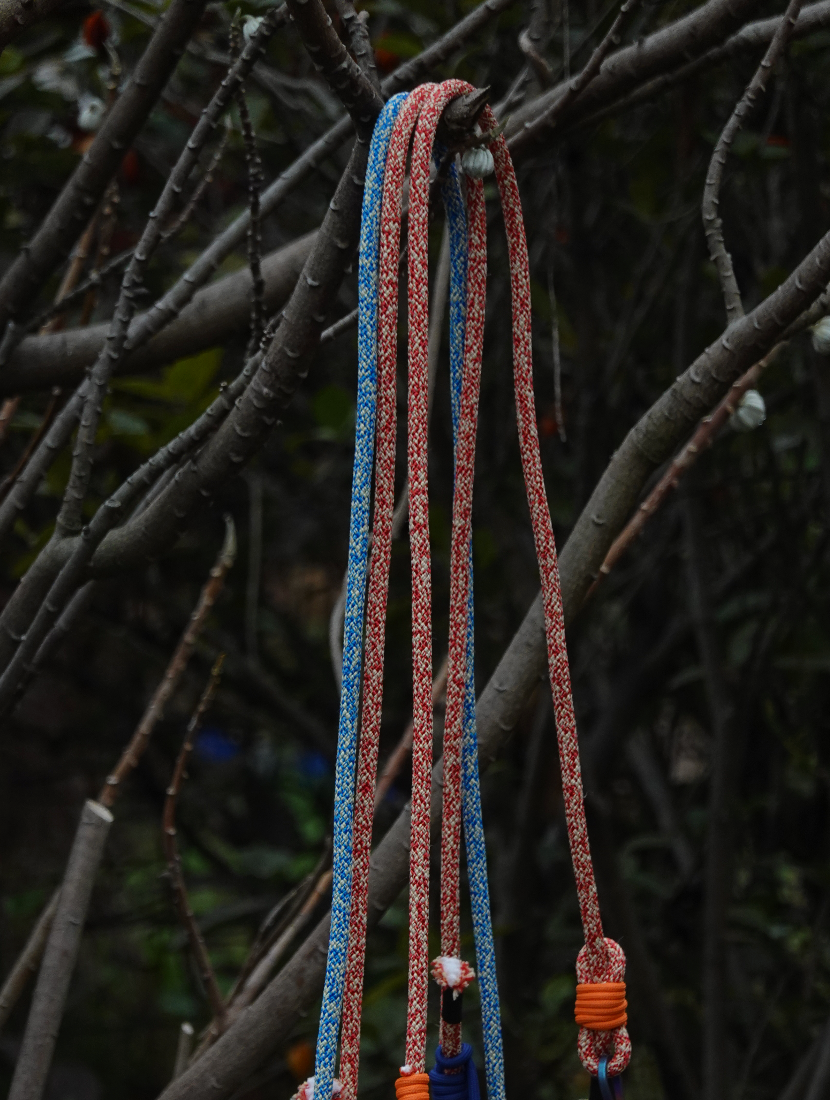 Kevlar & Dyneema Gurt Handgewebt · Blau/Rot - Ansicht 1