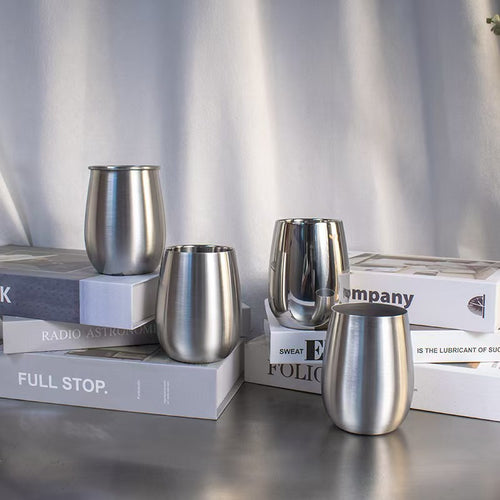 Ei-Tumbler Poliert · Skulpturales Design · Doppelwandig Edelstahl - Ansicht 1